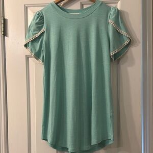 Teal Puff Sleeve Top